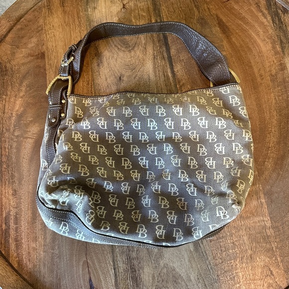Vintage Dooney & Bourke Canvas Hobo - Picture 1 of 5